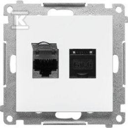 GN.2-KR.KOM.RJ45 K.6 P.BIAŁY MAT SIMON5 KONTAKT-SIMON