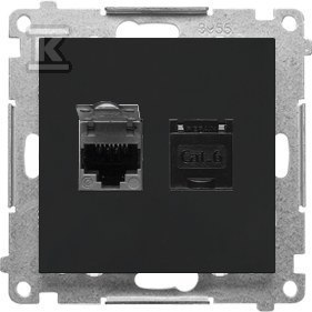 GN.2-KR.KOM.RJ45 K.6 P. CZARNY M.SIMON55 KONTAKT-SIMON