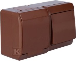 GN.2P+Z BRĄZ+ŁĄCZ.1-BIEG.BRĄZ HERMES ELEKTRO-PLAST NASIELSK