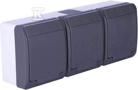 GN.3X2P+Z N/T IP44 ANTRACYT HERMES ELEKTRO-PLAST NASIELSK