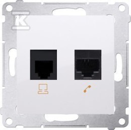 GN.KOMP.RJ45+TELEF.RJ12 BIAŁE SIMON54 KONTAKT-SIMON