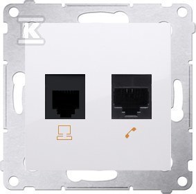 GN.KOMP.RJ45+TELEF.RJ12 BIAŁE SIMON54 KONTAKT-SIMON