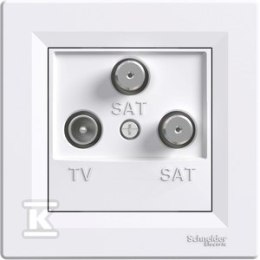 GN.TV-SAT-SAT KOŃCOWE 1DB BIAŁA ASFORA SCHNEIDER ELECTRIC