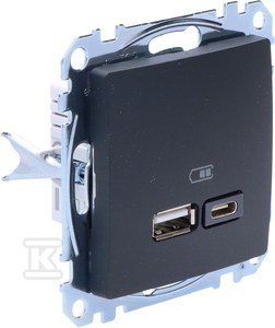 GN.USB 2,4A CZARNY ANTRACYT SEDNA DES SCHNEIDER ELECTRIC