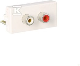 PŁYT.K45/2 2RCA 22,5X45 ŚRUB BIEL KONTAKT-SIMON