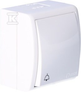 PRZYC.DZWONEK N/T IP54 AQUARIUS BIAŁY KONTAKT-SIMON