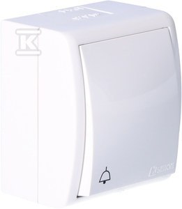 PRZYC.DZWONEK N/T IP54 AQUARIUS BIAŁY KONTAKT-SIMON