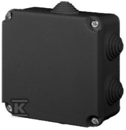 PUSZ.N/T PK-2 108X108X58 B/W.IP55 CZARNY ELEKTRO-PLAST NASIELSK