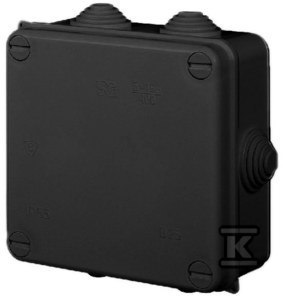 PUSZ.N/T PK-4 134X134X64 B/W.IP55 CZARNY ELEKTRO-PLAST NASIELSK