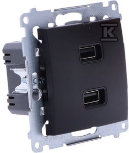 ŁADOWARKA 2XUSB 2.1A, 5V CZARNY SIMON54 KONTAKT-SIMON