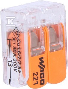 ZŁ.UNIWER.221-612 2X6MM2, OPK =50 SZT. WAGO