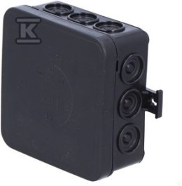 E12 PUSZ.N/T 85X85X39 12MEMB.CZARNY IP55 ELEKTRO-PLAST NASIELSK