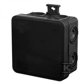 E7 PUSZ.N/T 75X75X39 7 MEMB.CZARNY IP55 ELEKTRO-PLAST NASIELSK