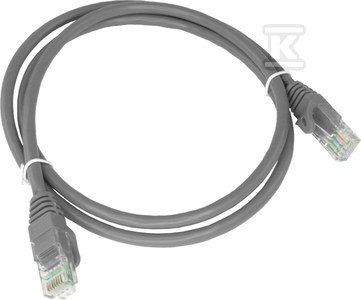 PATCH-CORD U/UTP KAT.5E PVC 0.25M SZARY A-LAN
