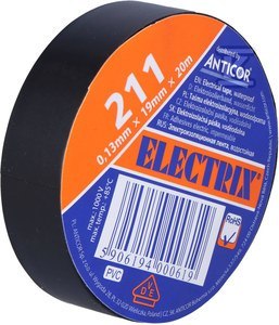 TAŚMA IZOL.19X20 CZARNA ELECTRIC 211P ANTICOR
