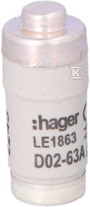 WKŁ.BEZP.D0 D02/E18 63A 400V GL/GG HAGER