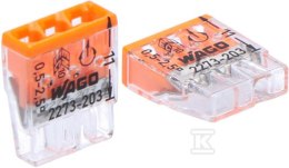 ZŁ.INST.3X2.5MM2 PRZEZR/POMAR.OPK=100SZ WAGO