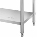 Stół do kuchni z 2 półkami stalowy nierdzewny 200 x 70cm Royal Catering