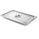 Pokrywka do pojemnika GN Profi Line z uszczelką silikonową i wycięciem na uchwyty GN1/3 325x176mm stal - Hendi 804339 Hendi