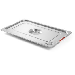 Pokrywka do pojemnika GN Profi Line z uszczelką silikonową i wycięciem na uchwyty GN1/3 325x176mm stal - Hendi 804339 Hendi