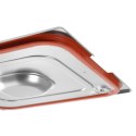 Pokrywka do pojemnika GN Profi Line z uszczelką silikonową i wycięciem na uchwyty GN1/3 325x176mm stal - Hendi 804339 Hendi