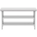 Stół blat roboczy stalowy nierdzewny z 2 półkami 150x70cm Royal Catering