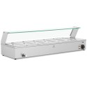Bemar podgrzewacz do potraw bufet grzewczy z osłoną 6 x GN 1/3 2100 W Royal Catering