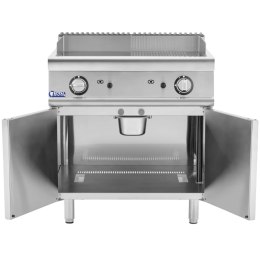 Grill gazowy podwójny gładki ryflowany z szafką wolnostojący 12 kW Royal Catering