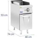 Grill płyta grillowa elektryczna gładka z szafką wolnostojąca 5.4 kW 400 V Royal Catering