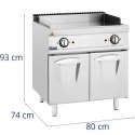 Grill płyta grillowa elektryczna podwójna gładka z szafką wolnostojąca 10.8 kW 400 V Royal Catering