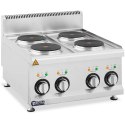 Kuchnia elektryczna nastawna z okapem 4 pola grzewcze śr. 19 cm 8 kW 400 V Royal Catering