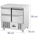 Stół chłodniczy 4 szuflady na kółkach 240 l 90 x 70 x 95 cm Royal Catering