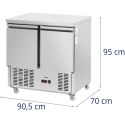Stół chłodniczy gastronomiczny na kółkach 2 komory 240 l 90 x 70 x 95 cm Royal Catering