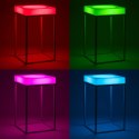 Stolik barowy klubowy kwadratowy podświetlany RGBW LED 60 x 60 x 106 cm Royal Catering