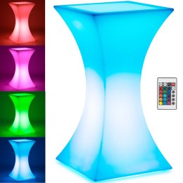 Stolik barowy klubowy kwadratowy podświetlany RGBW LED 60 x 60 x 110 cm Royal Catering