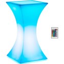 Stolik barowy klubowy kwadratowy podświetlany RGBW LED 60 x 60 x 110 cm Royal Catering
