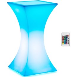 Stolik barowy klubowy kwadratowy podświetlany RGBW LED 60 x 60 x 110 cm Royal Catering