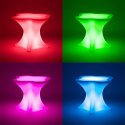 Stolik barowy klubowy podświetlany RGBW LED 80 x 80 x 110 cm Royal Catering