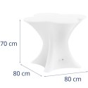Stolik barowy klubowy podświetlany RGBW LED 80 x 80 x 110 cm Royal Catering