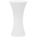 Stolik barowy klubowy podświetlany na baterie RGBW LED śr. 58 x 110 cm - biały okrągły Royal Catering
