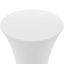 Stolik barowy klubowy podświetlany na baterie RGBW LED śr. 58 x 110 cm - biały okrągły Royal Catering