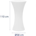 Stolik barowy klubowy podświetlany na baterie RGBW LED śr. 58 x 110 cm - biały okrągły Royal Catering