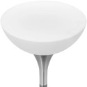 Stolik barowy klubowy podświetlany na baterie RGBW LED śr. 60 x 107 cm - biały okrągły Royal Catering