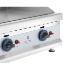 Grill gazowy podwójny gładki nastawny nierdzewny na gaz ziemny 2x 3.1 kW 0.02 bar 60 x 40 cm Royal Catering