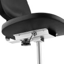 Krzesło robocze warsztatowe z oparciem CHROM do 120 kg 450-585 mm czarne FROMMSTARCK