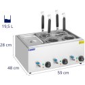 Makaroniarka warnik do gotowania makaronu z kranikami 4 kosze + GN 1/3 3 x 6,5 l 3000 W Royal Catering