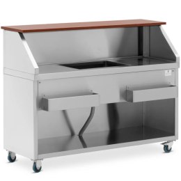 Stacja barmańska barowa z komorą na lód i półkami na butelki 150 cm Royal Catering