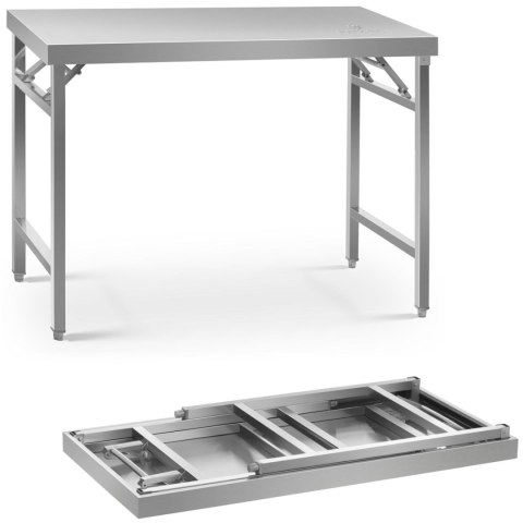 Stół ze stali nierdzewnej laboratoryjny składany 120 x 70 cm Royal Catering