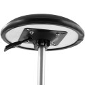 Taboret krzesło robocze warsztatowe z podnóżkiem 120 kg 530-800 mm czarne FROMMSTARCK