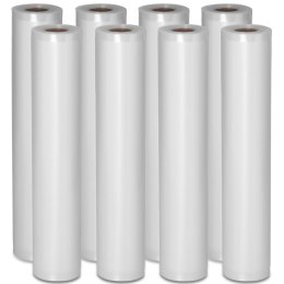 Worki próżniowe moletowane folia w rolce do pakowarki próżniowej 600 x 30 ZESTAW - 8 rolek Royal Catering